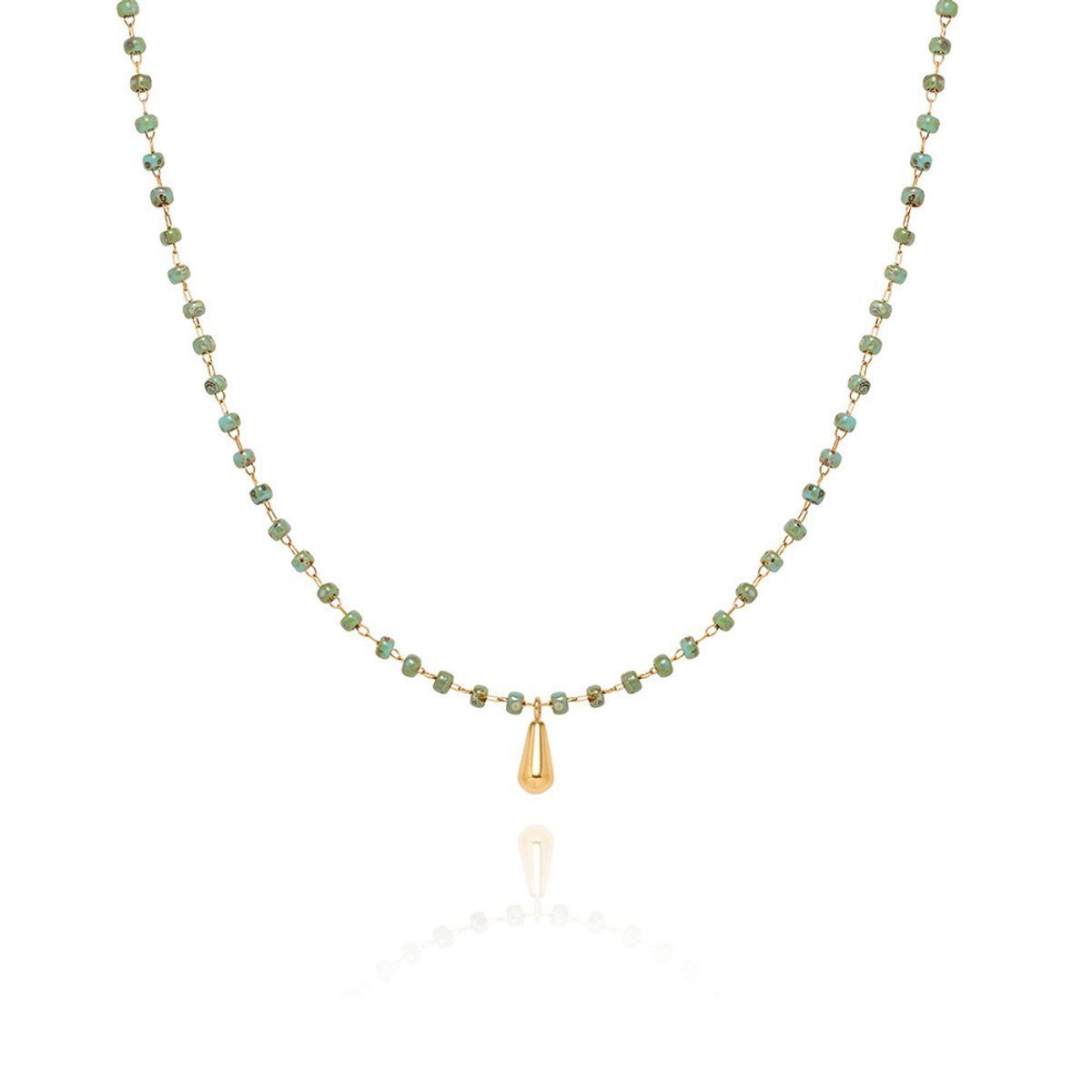 TIOZONEY - Collar de cuentas de turquesa vintage