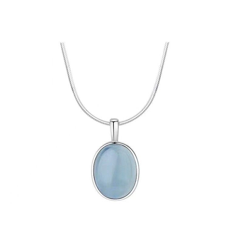 TIOZONEY - Collar con colgante de lágrima azul
