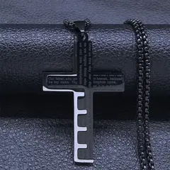 TIOZONEY - Collar de cruz cristiana inspiradora para