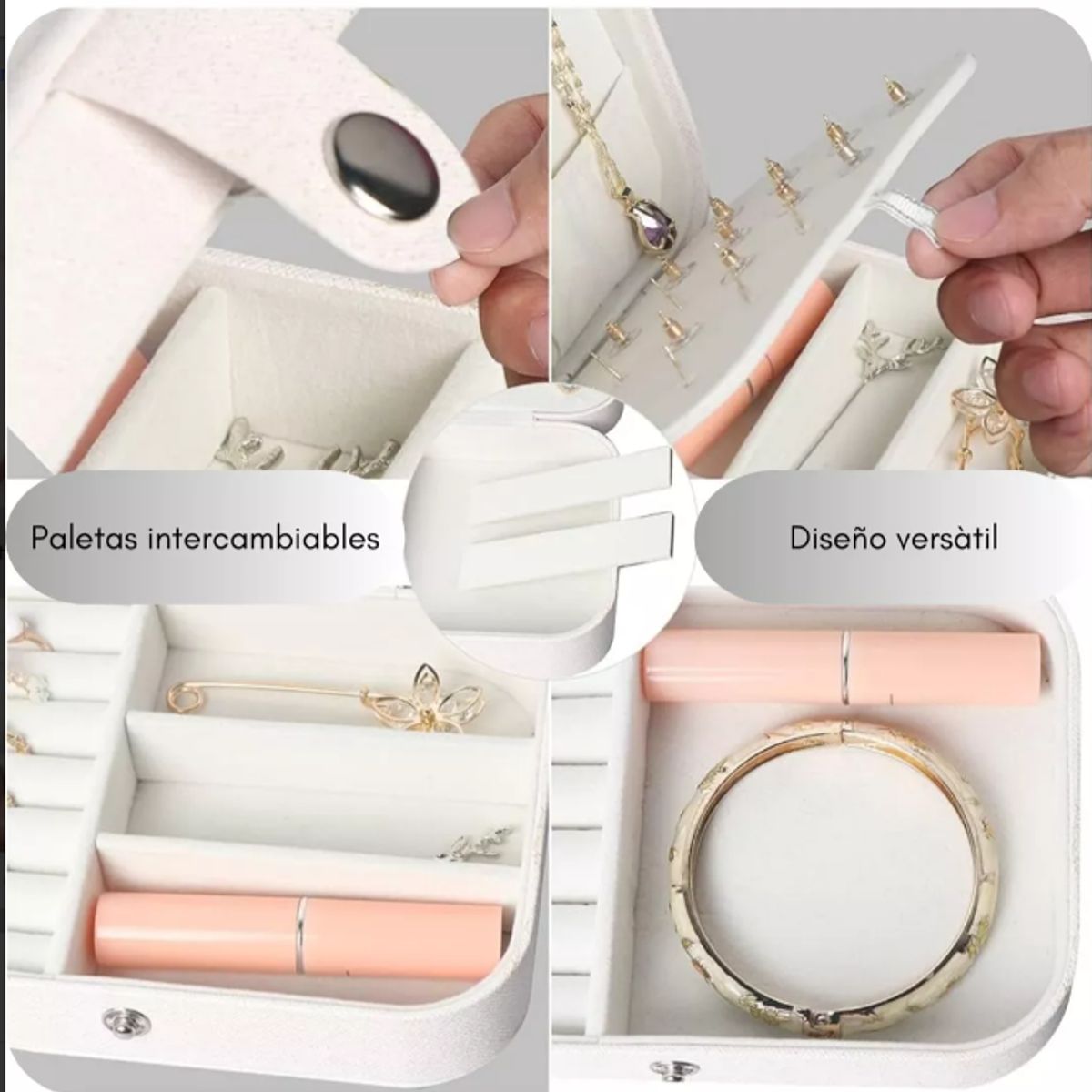 TIOZONEY - Organizador Joyas Estuche Joyero Portátil Viaje