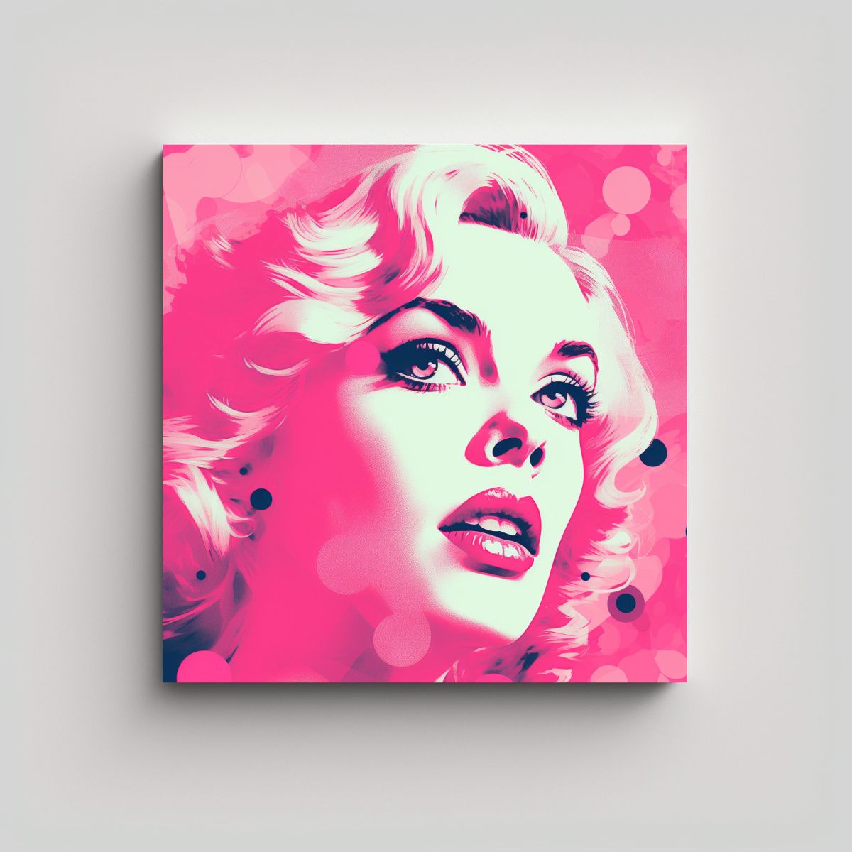 GENERICO - Cuadros Abstractos Dormitorio Estilo Pop Art Rosa 50x50 Cm