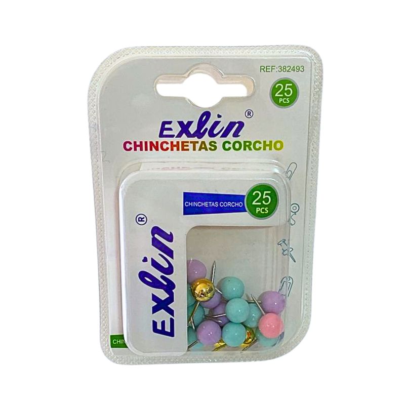 GENERICO - Chinchetas Para Corcho Colores Pastel