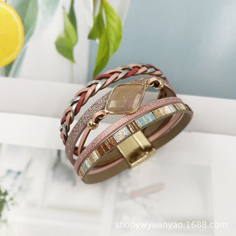 TIOZONEY - Pulsera de cuero para mujeres