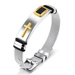TIOZONEY - Pulsera de acero inoxidable