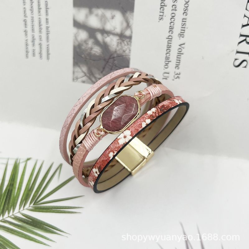 TIOZONEY - Pulsera de cuero para mujeres_.