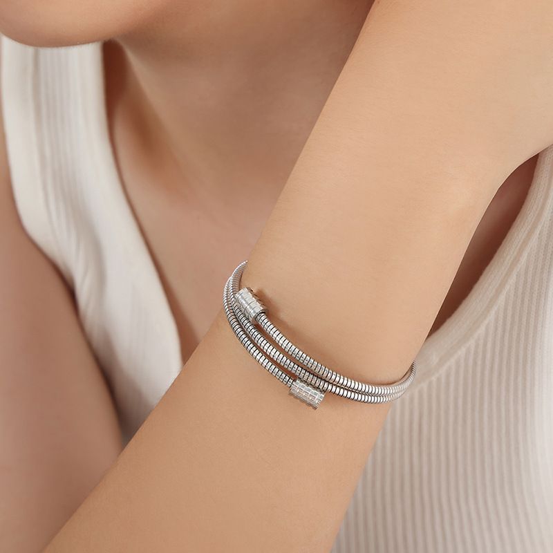 TIOZONEY - Pulsera ajustable de alambre en espiral