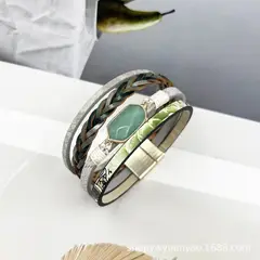 TIOZONEY - Pulsera de cuero para mujeres