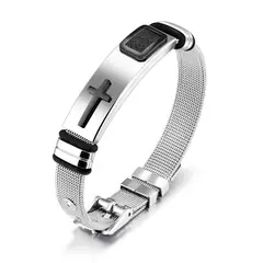 TIOZONEY - Pulsera de acero inoxidable