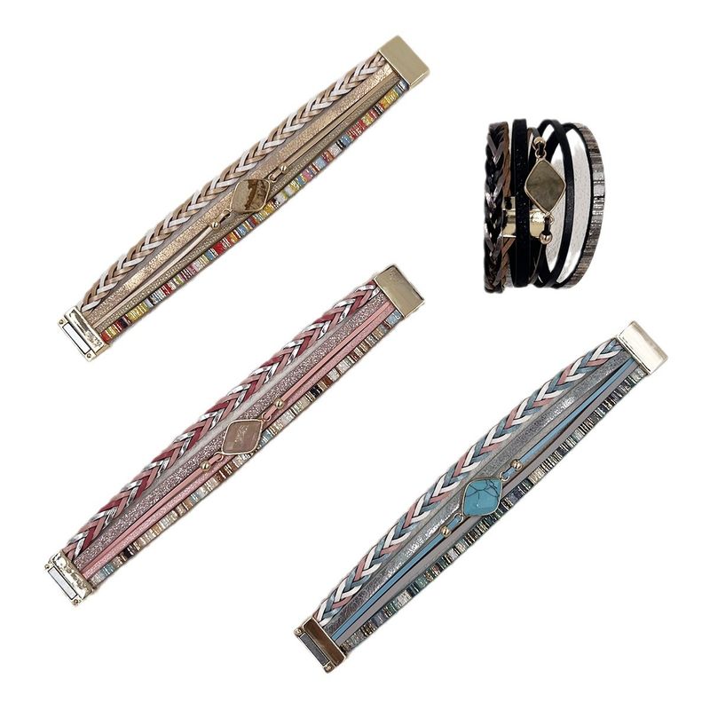 TIOZONEY - Pulsera de cuero para mujeres