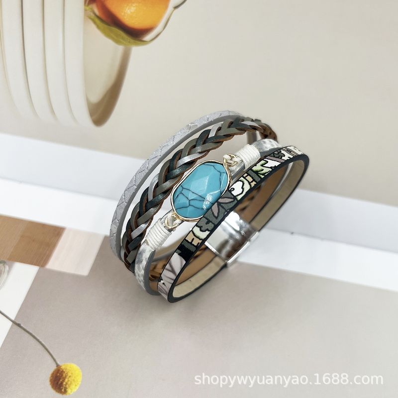 TIOZONEY - Pulsera de cuero para mujeres