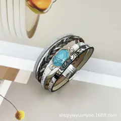 TIOZONEY - Pulsera de cuero para mujeres