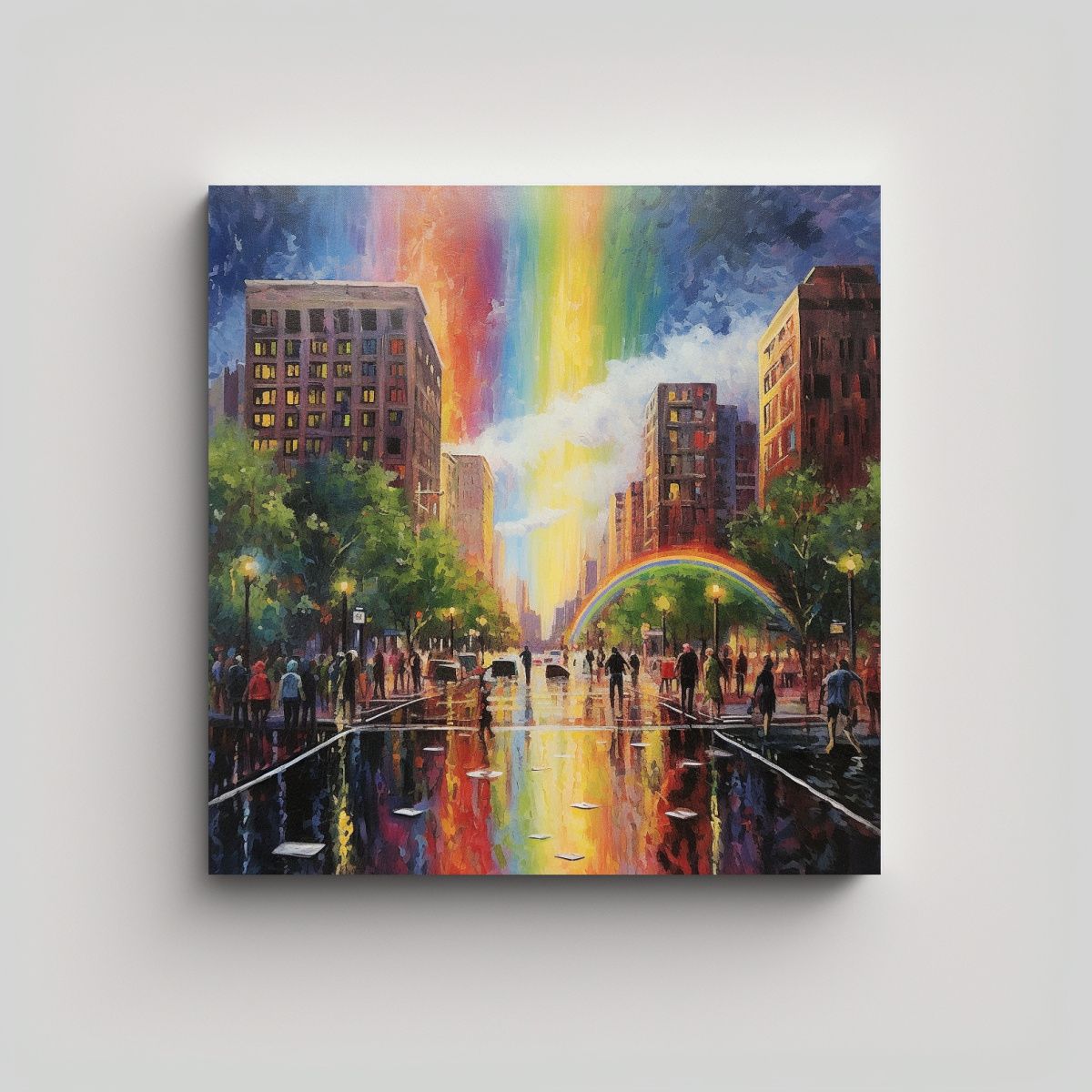 GENERICO - Cuadro Renacimiento Belleza Emergente Pintura 50x50 Cm