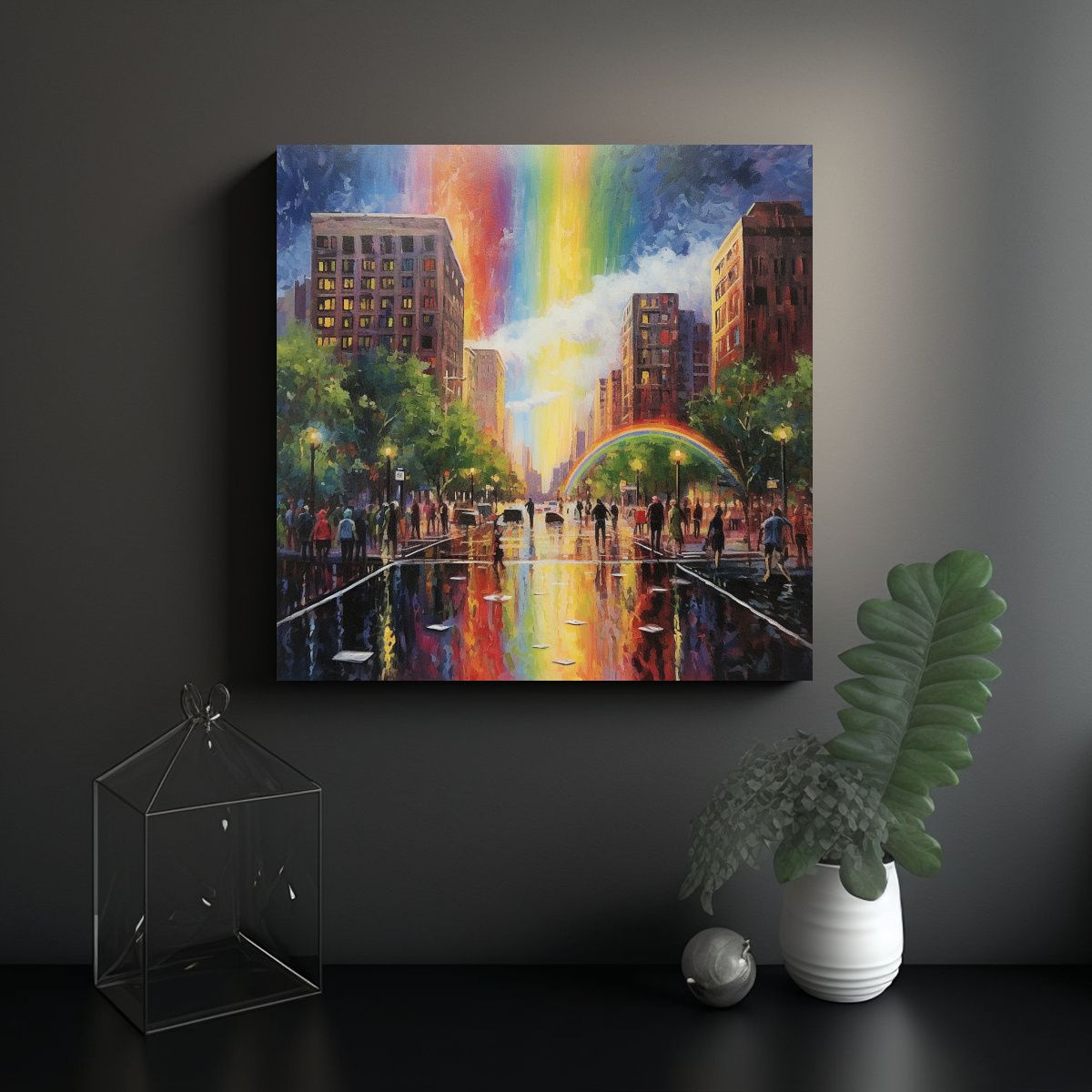 GENERICO - Cuadro Renacimiento Belleza Emergente Pintura 50x50 Cm