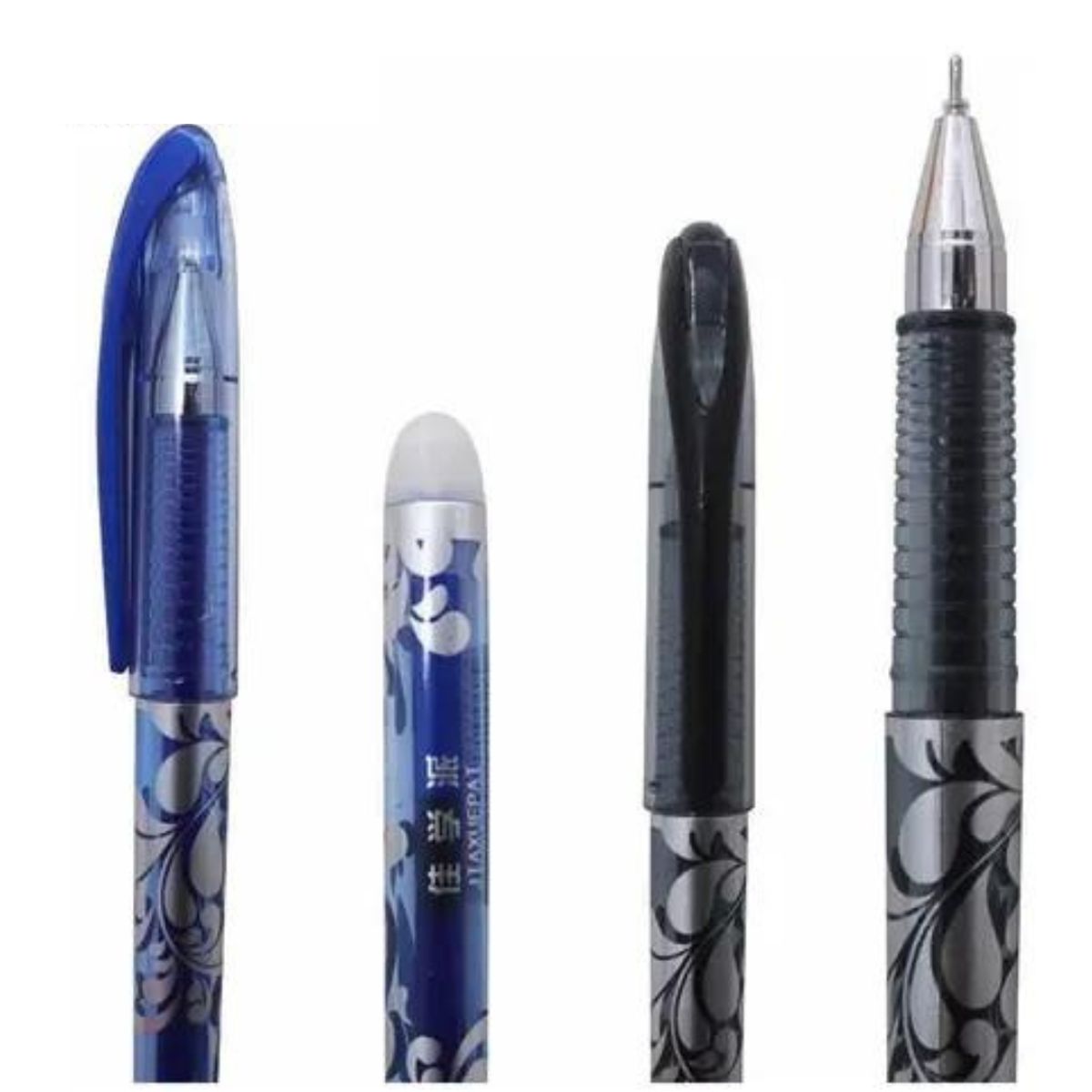 GENERICO - Set De 2 Lapices Borrables Mágicos Tinta Gel Azul Y Negro