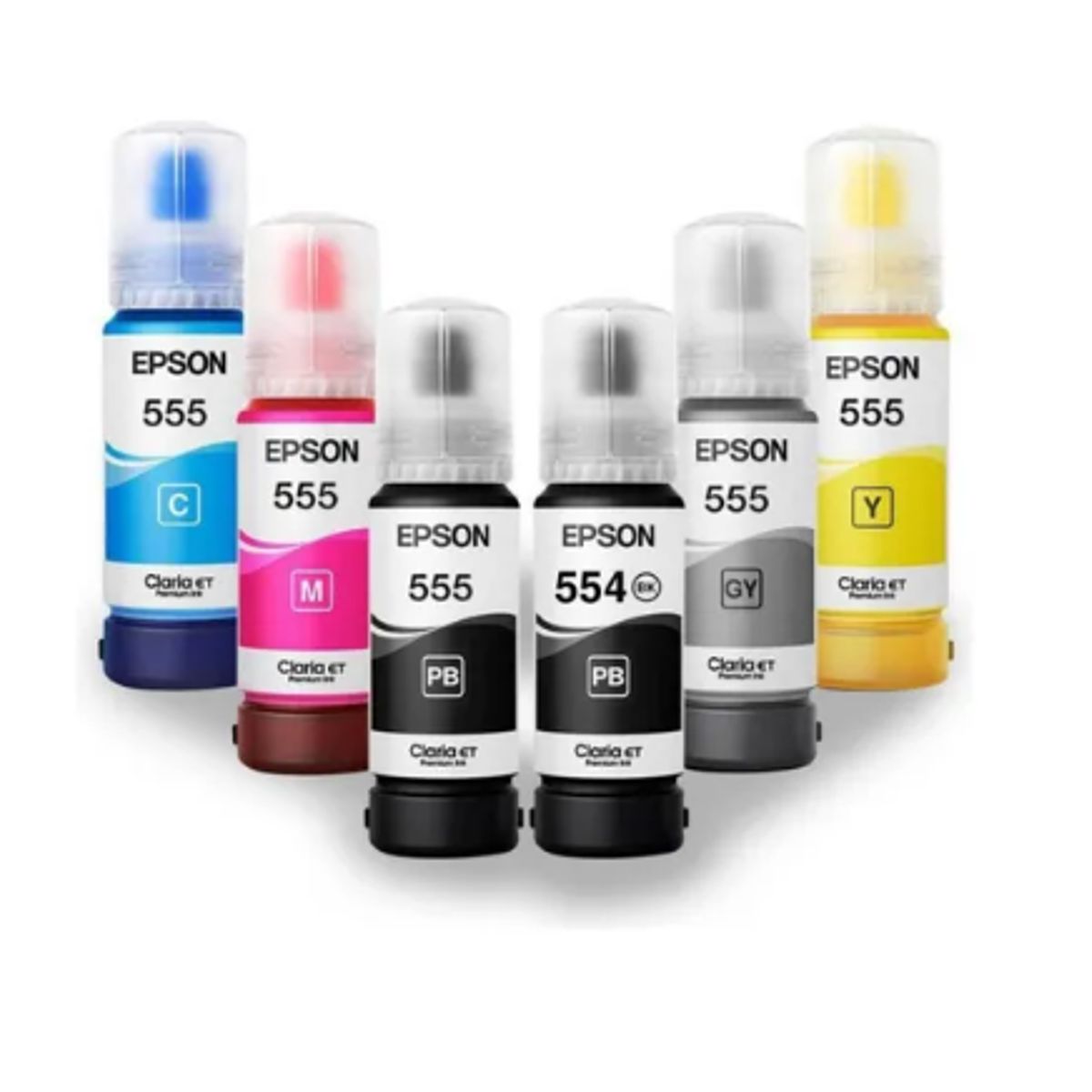 EPSON - PACK 6 TINTAS EPSON ORIGINAL  T555 T554 PARA L8160 L8180