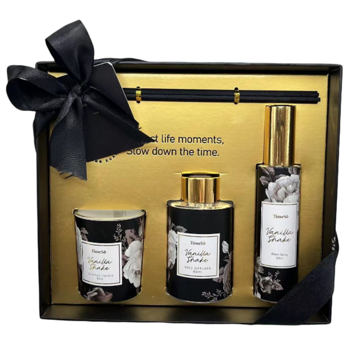 WAKESHOME - Aromatizador Para El Hogar Difusor+Spray+Vela Aromática 60ml