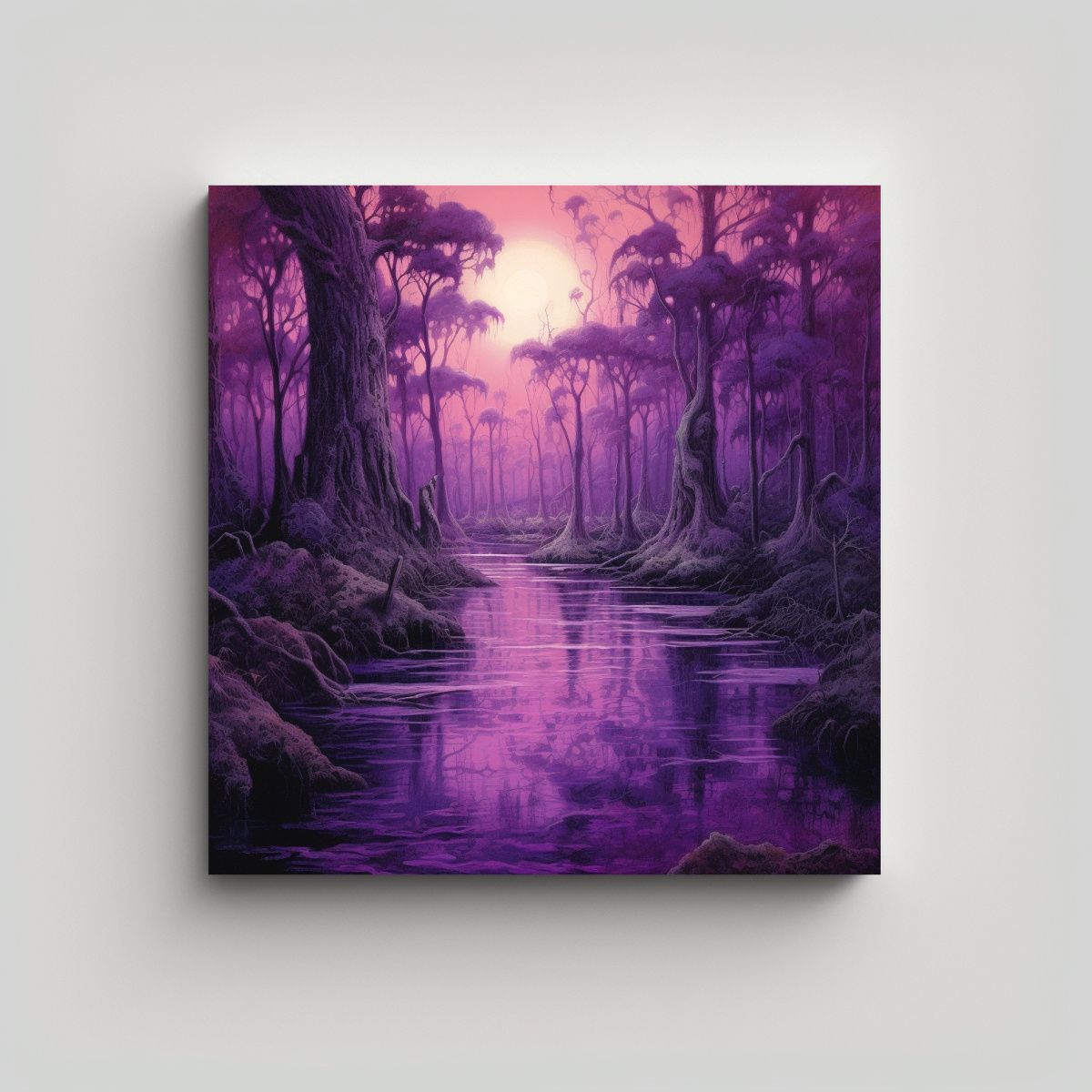 GENERICO - Lienzo Moderno Único Fuego Púrpura Profundo 70x70 Cm