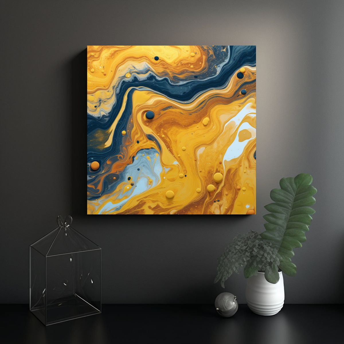 GENERICO - Pinturas Decorativas En Exposición Con Técnica 70x70 Cm