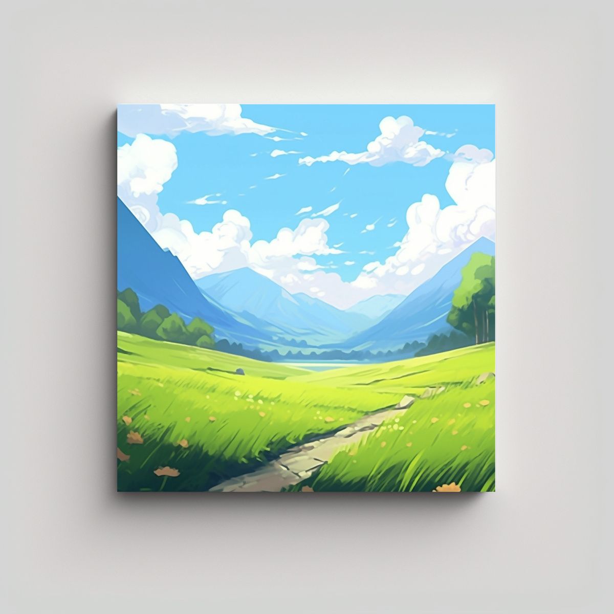 GENERICO - Pinturas De Decoración Clásicas De Praderas Con 90x90 Cm