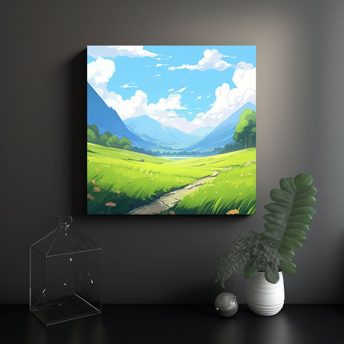 GENERICO - Pinturas De Decoración Clásicas De Praderas Con 90x90 Cm