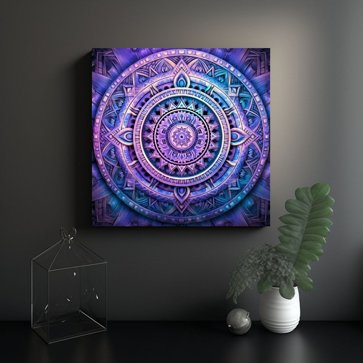GENERICO - Pinturas De Decoración Estilo Indio Mandala 70x70 Cm