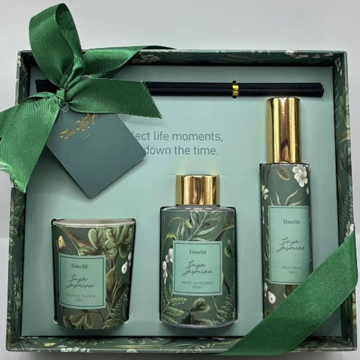 WAKESHOME - Aromatizador Para El Hogar Difusor+Spray+Vela Aromática 60ml