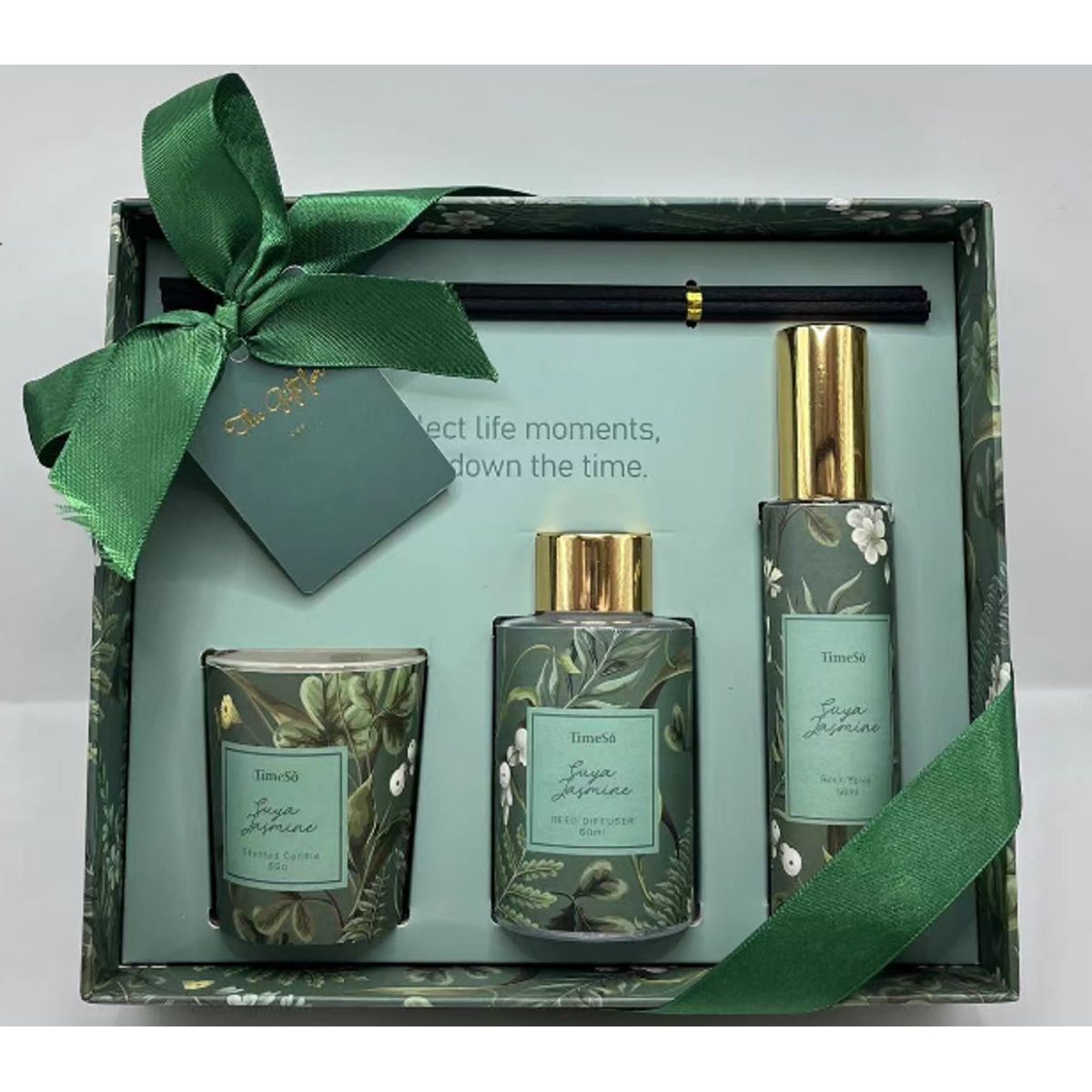 WAKESHOME - Aromatizador Para El Hogar Difusor+Spray+Vela Aromática 60ml