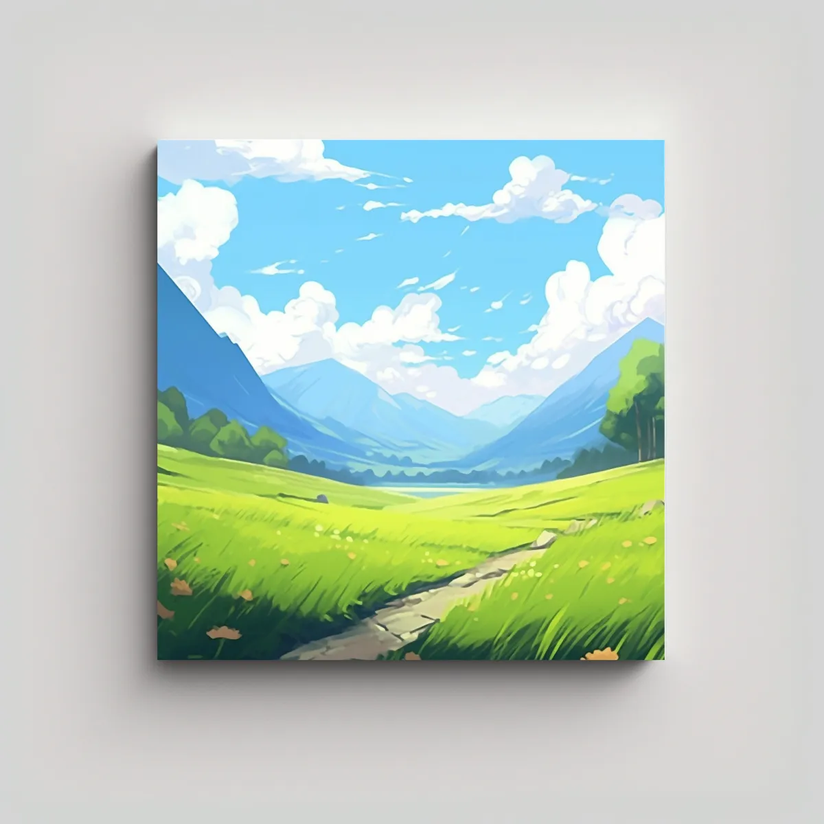 GENERICO - Pinturas De Decoración Clásicas De Praderas Con 70x70 Cm