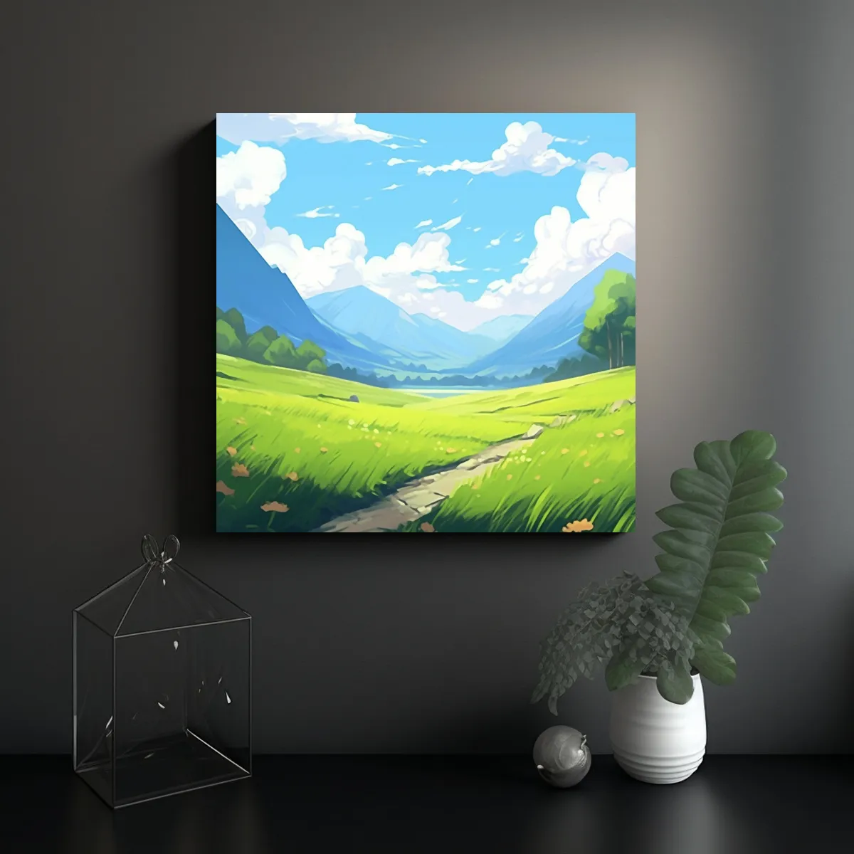 GENERICO - Pinturas De Decoración Clásicas De Praderas Con 70x70 Cm