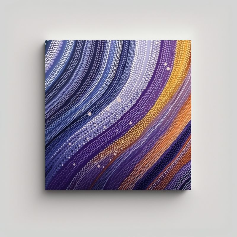 GENERICO - Pinturas Decorativas Con Rayas Y Puntos En Tonos 60x60 Cm