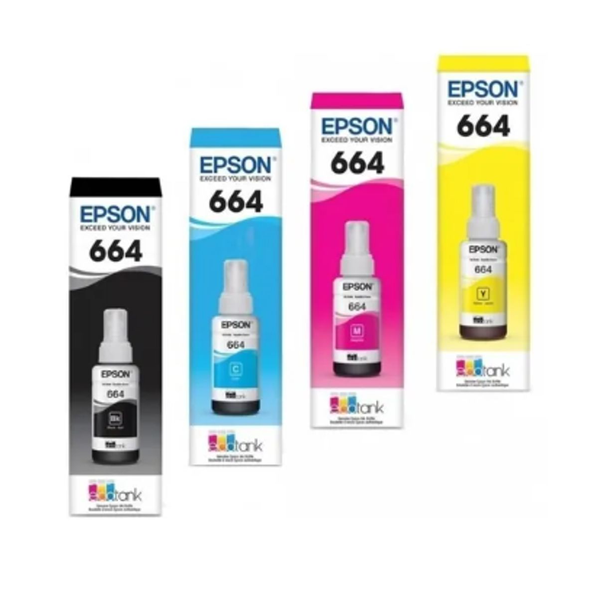 EPSON - TINTA EPSON ORIGINAL PACK T664 L120 L220 L355 L395 L380 L575