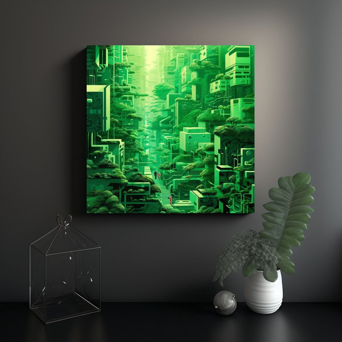 GENERICO - Cuadro Conceptual Moderno Para Decoración En 70x70 Cm