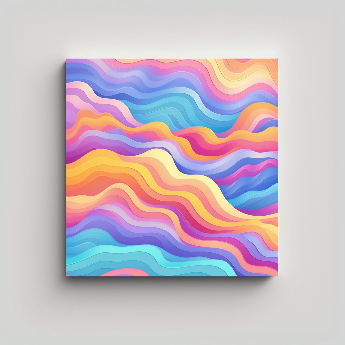 GENERICO - Cuadro Decorativo Arcoíris Estilo Cartoon 50x50 Cm