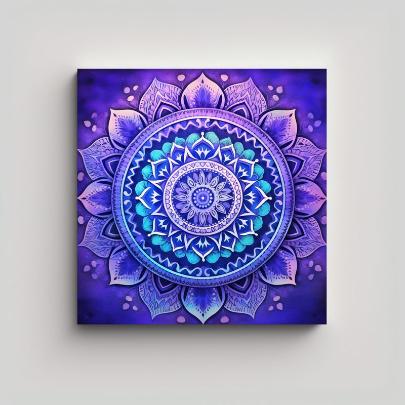 GENERICO - Pinturas Decorativas En Bastidor Estilo Mandala 70x70 Cm