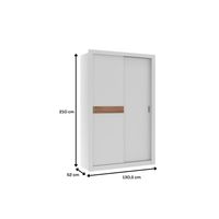 Clóset Vivacce 2p + 2c blanco-canela