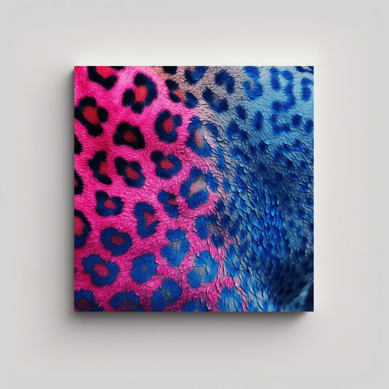 GENERICO - Cuadro Vanguardia Luminosidad Estampado Leopardo 60x60 Cm