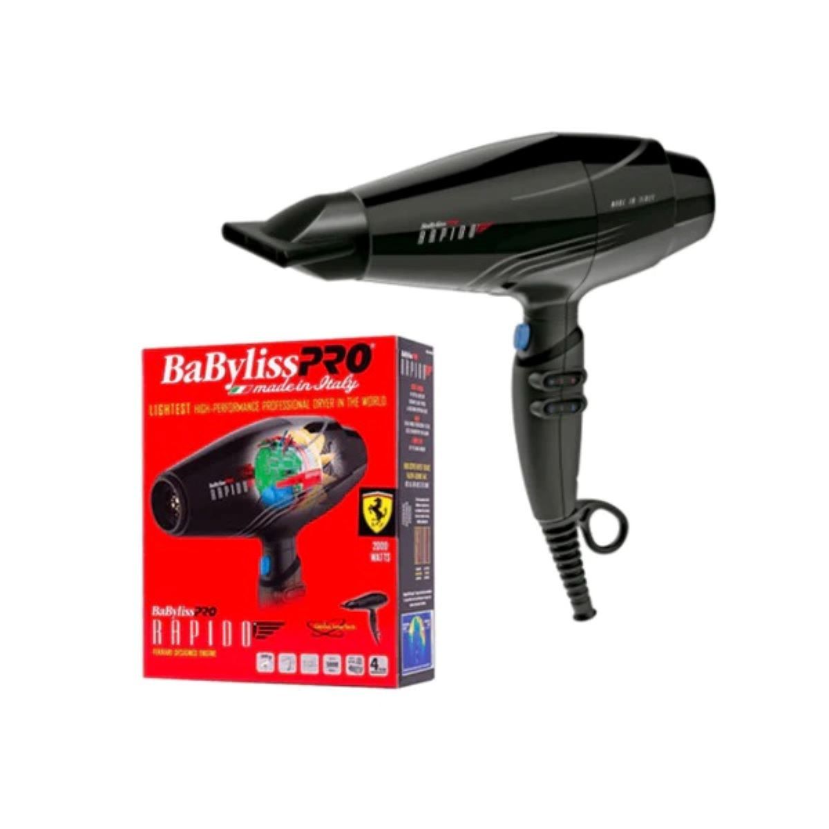 BABYLISS PRO - Secador de pelo BaBylissPRO Rapido BABF7000 negro 220V