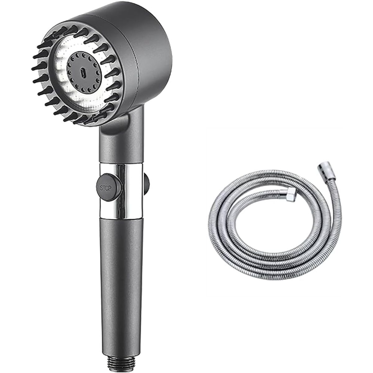 MOVI - Cabezal De Ducha Alta Presion 4 En 1 con manguera