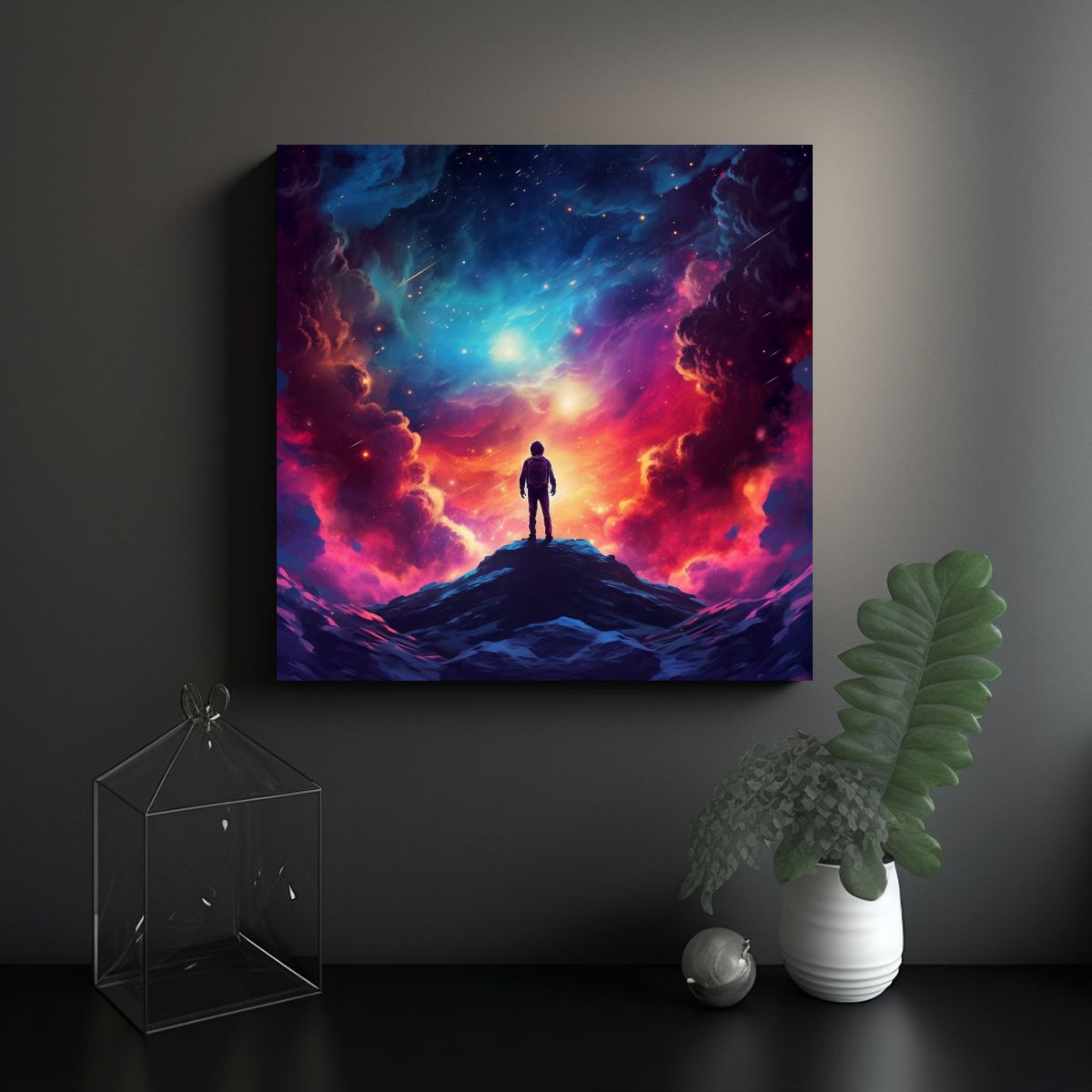 GENERICO - Cuadro Creativo Protagonismo Galaxia Estilo Tyler 50x50 Cm