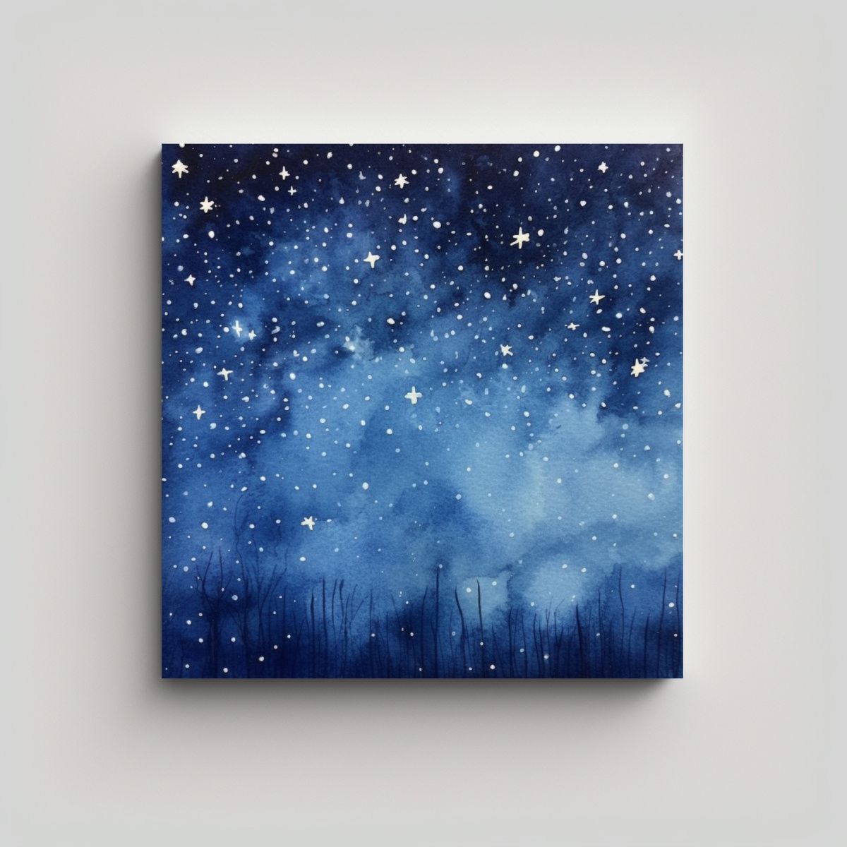 GENERICO - Pintura Abstracta De Visión Nocturna En El Cielo 50x50 Cm