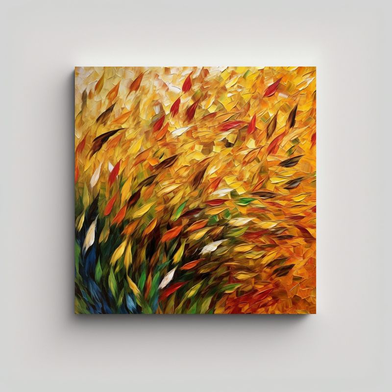 GENERICO - Pintura Abstracta Continua De Textura De óleo De 60x60 Cm
