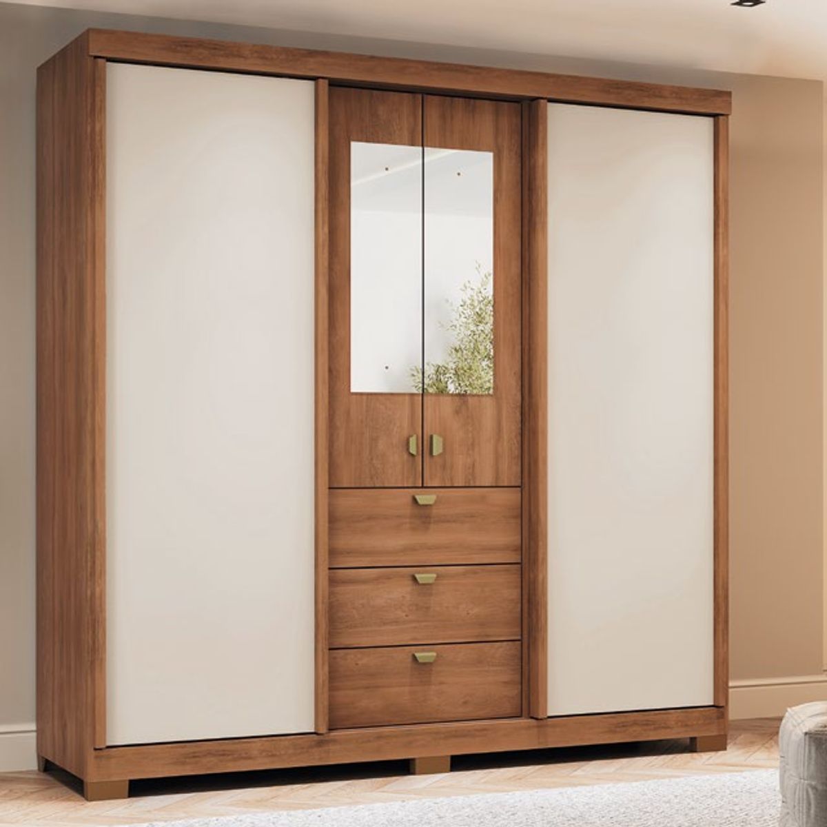 ROCA - Clóset Fit 4p + 3c canela-vainilla