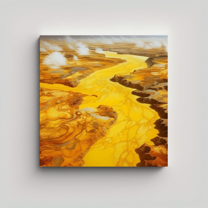 GENERICO - Pintura Para Decorar Habitación Con Tema De Río 50x50 Cm