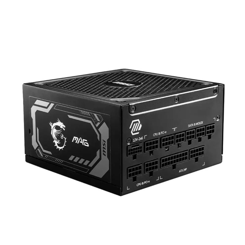 MSI - Fuente de Poder MSI MAG A1250GL PCIE5, 1250 W, 80+ Gold, Modular