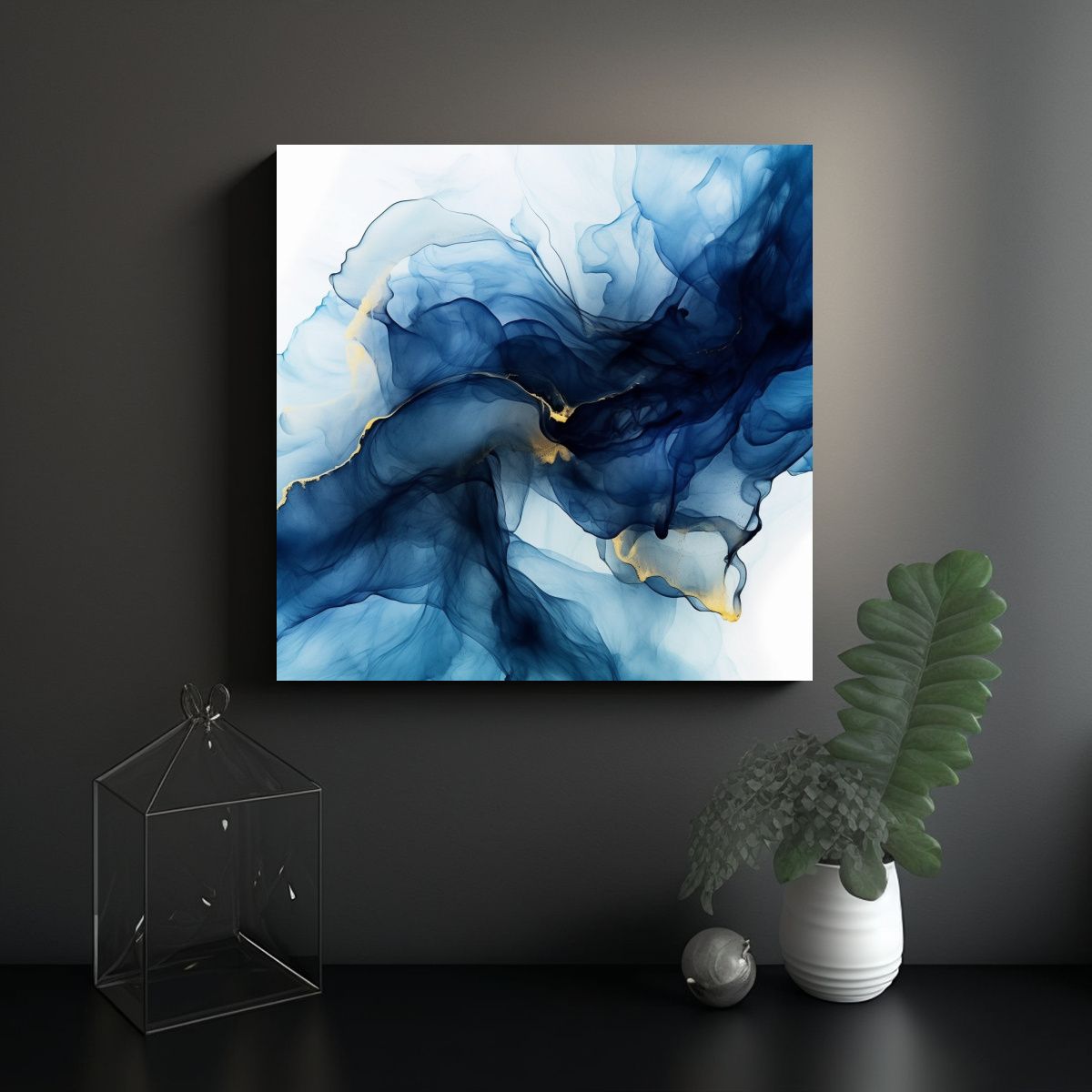 GENERICO - Pinturas Decorativas Abstractas Con Movimiento En 80x80 Cm