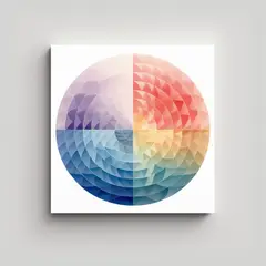 GENERICO - Cuadro Vanguardia Único Geometría Sagrada 50x50 Cm