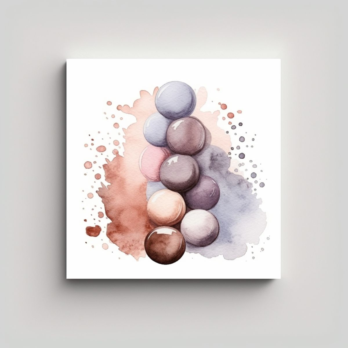 GENERICO - Tonos Sala Lnl Acuarela Chocolate Suave Y Pastel 50x50 Cm