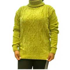 MPROPIA - Sweater Mujer Cuello Alto Chenil Otoño Invierno Colores 611