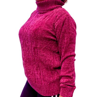 Imagen 2 del producto Sweater Mujer Cuello Alto Chenil Otoño Invierno Colores 611