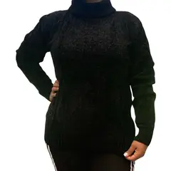 MPROPIA - Sweater Mujer Cuello Alto Chenil Otoño Invierno Colores 611.